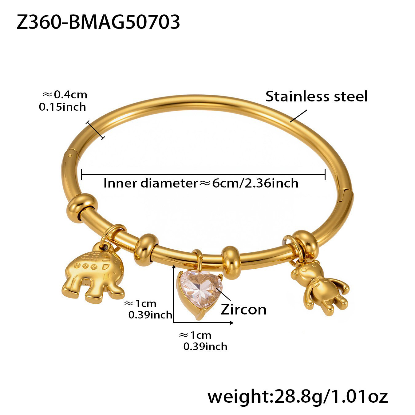 Z360- Golden DIY Accessory Bracelet - Model B