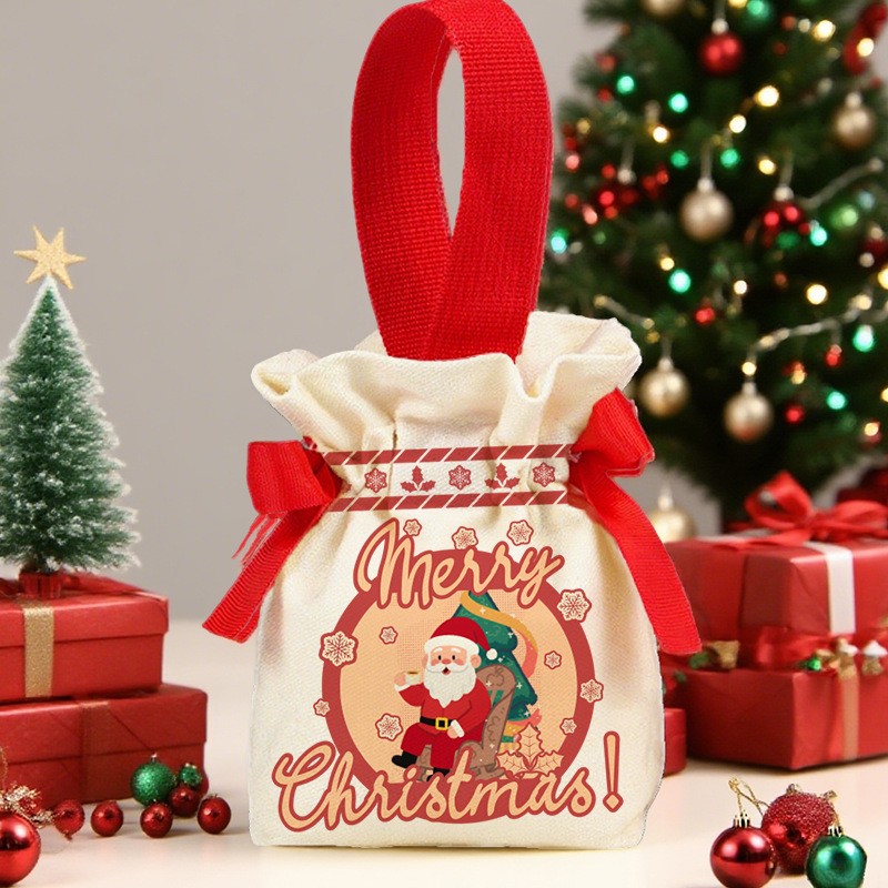 9:Red Santa Claus drawstring bag 15*16*5cm