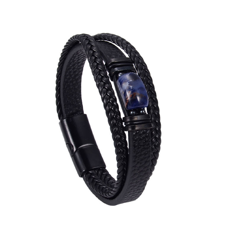 Old blue tiger eye stone bracelet 7.5inch