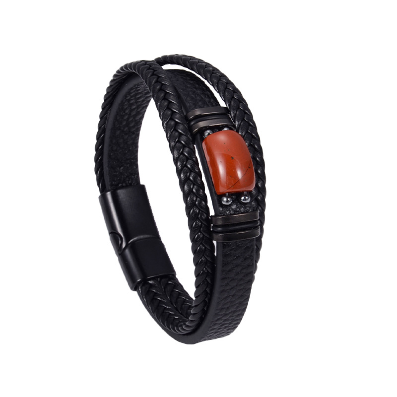 2:Natural red stone tiger eye stone bracelet