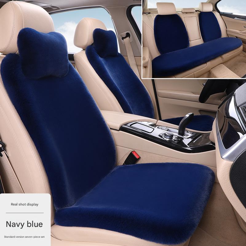 Navy blue car with five seats and nine-piece set
