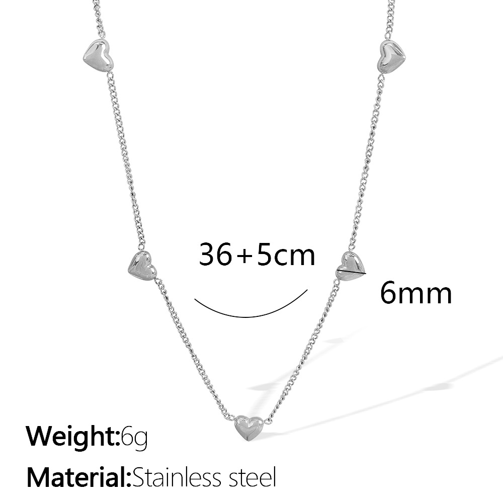 XL135 cross-heart silver necklace