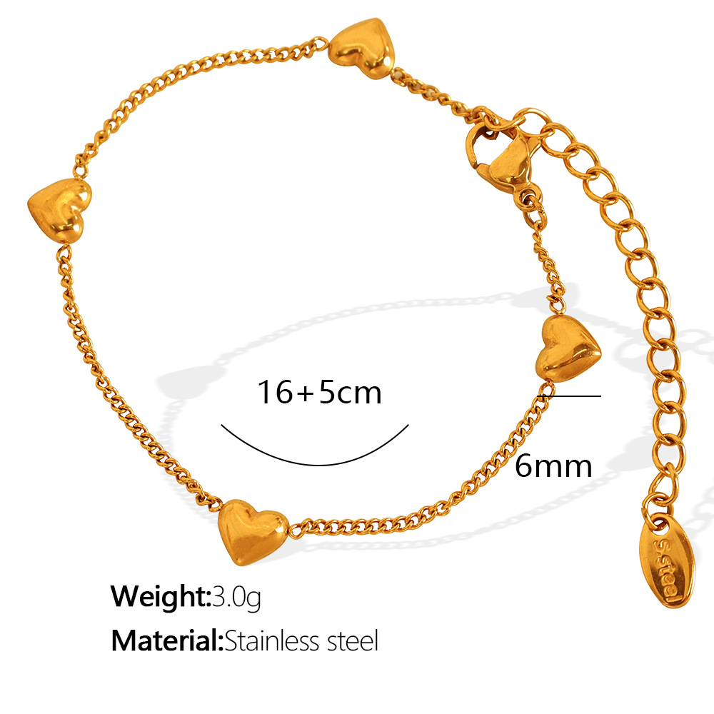 1:SL34 cross heart gold bracelet