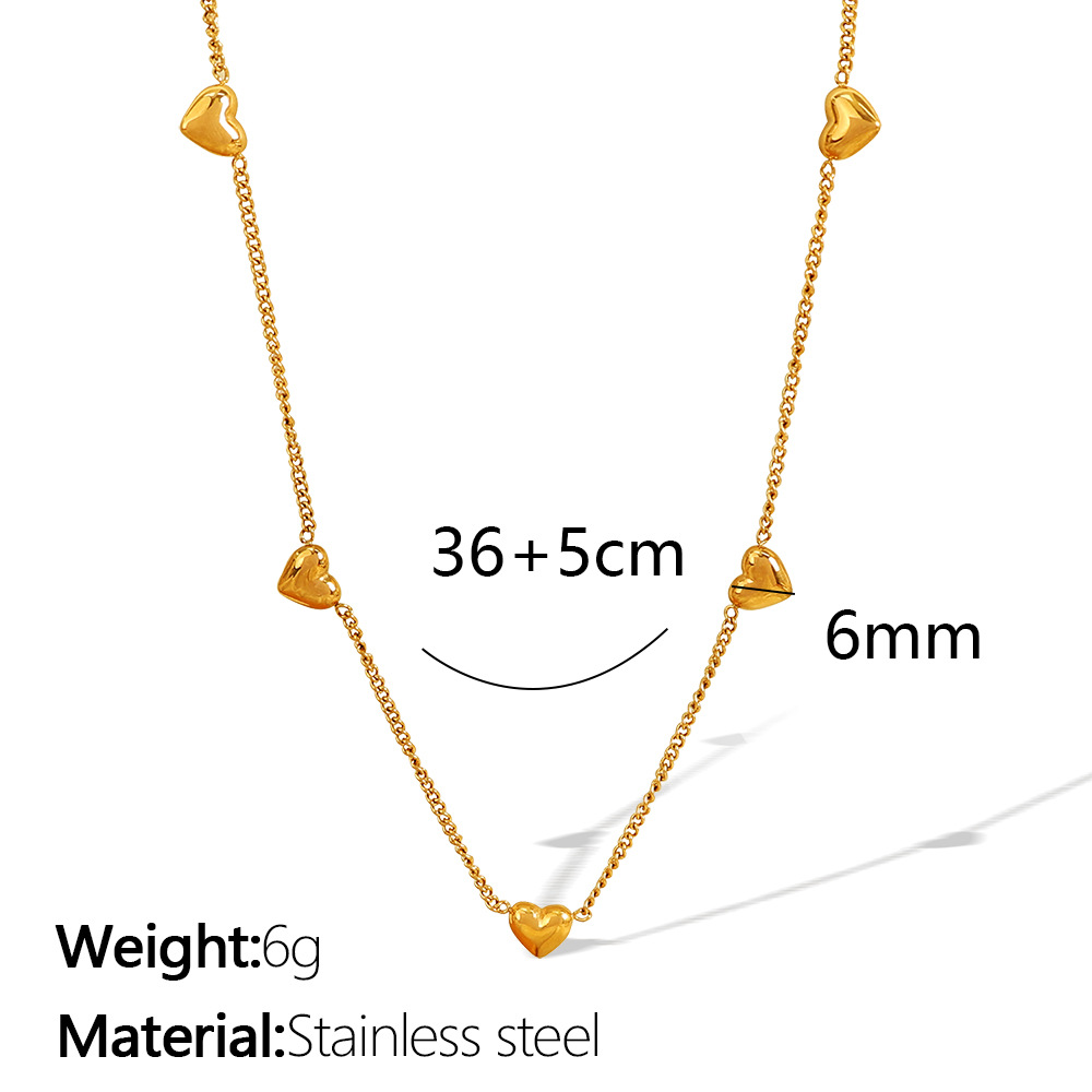 3:XL135 cross-heart gold necklace