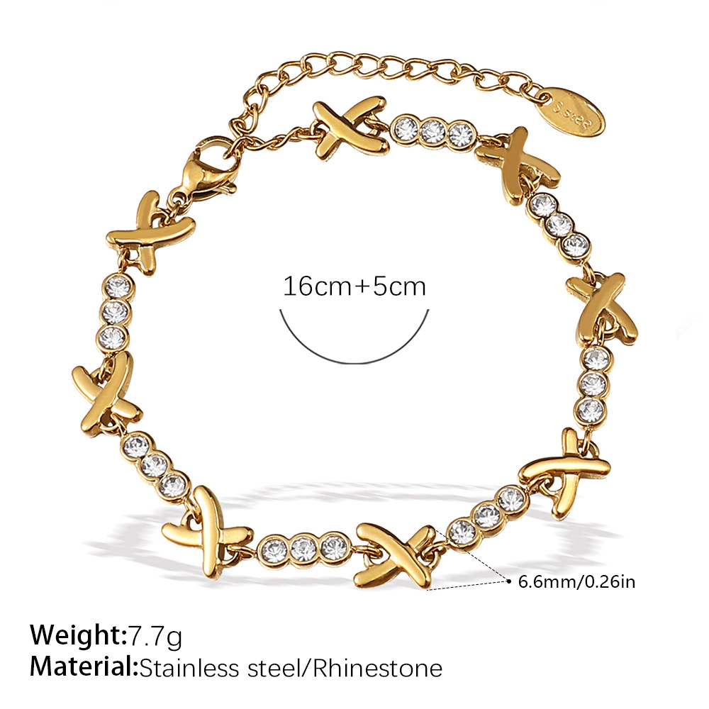 1:Sl184weg white diamond gold bracelet