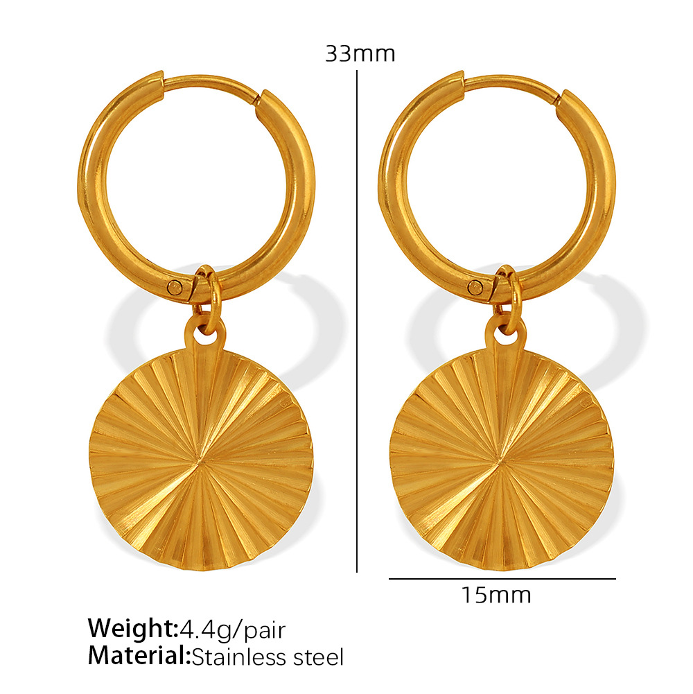 4:EH438 Gold Earrings
