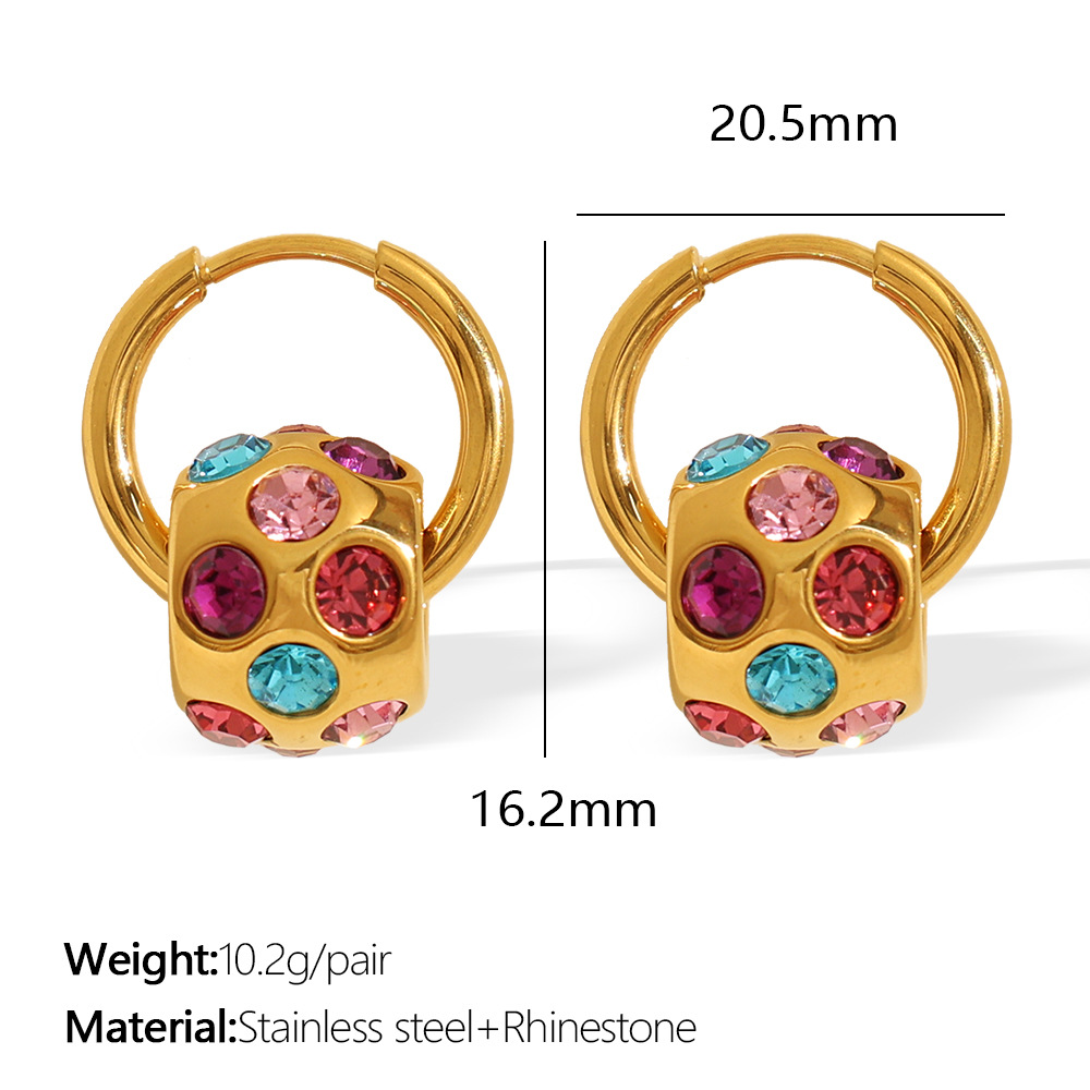 Eh836crrg colored diamond gold earrings