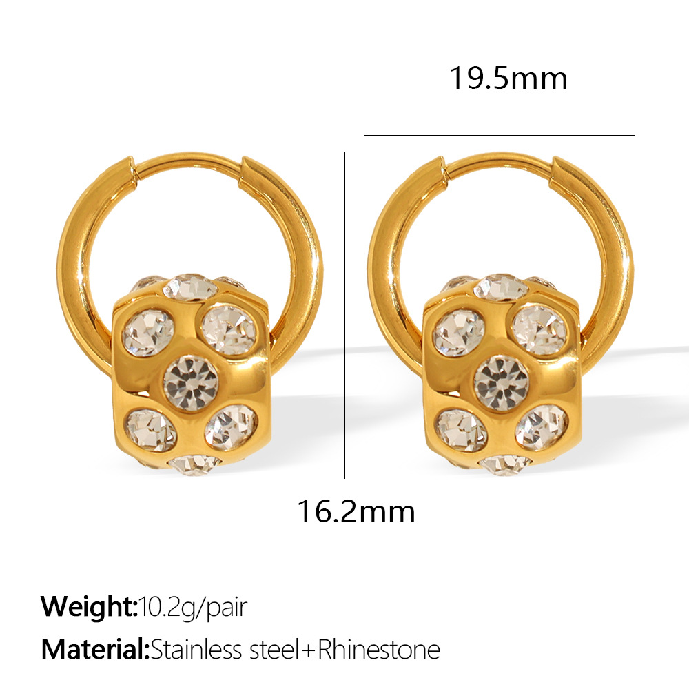 Eh836werg white diamond gold earrings