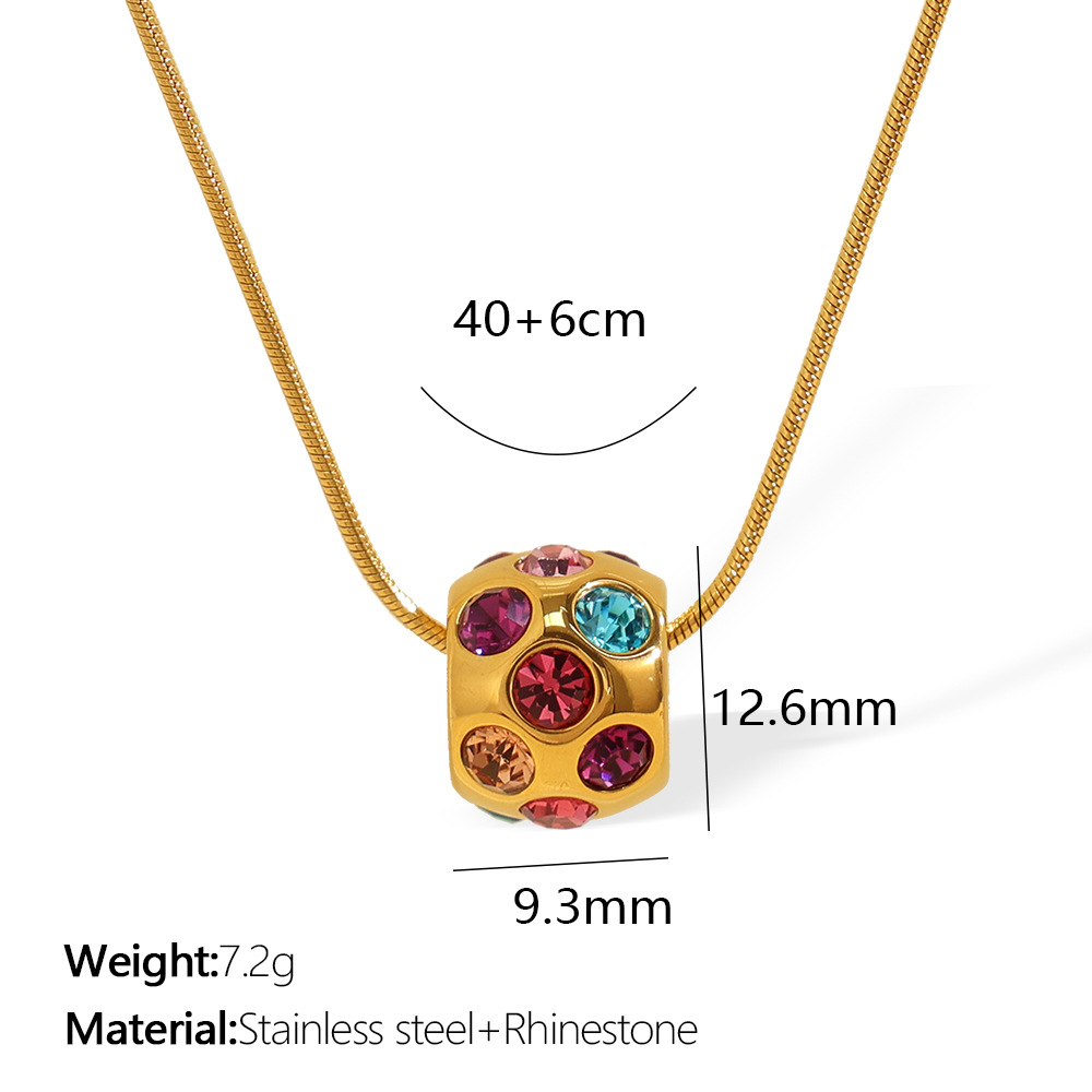 Xl340crrg colored diamond gold necklace