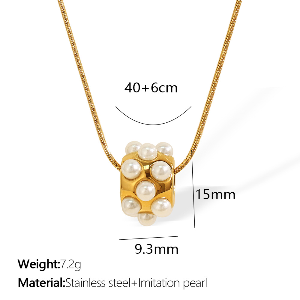 9:Xl340wepg white bead gold necklace