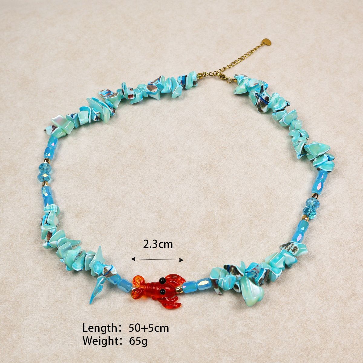 3:Lobster-necklace blue