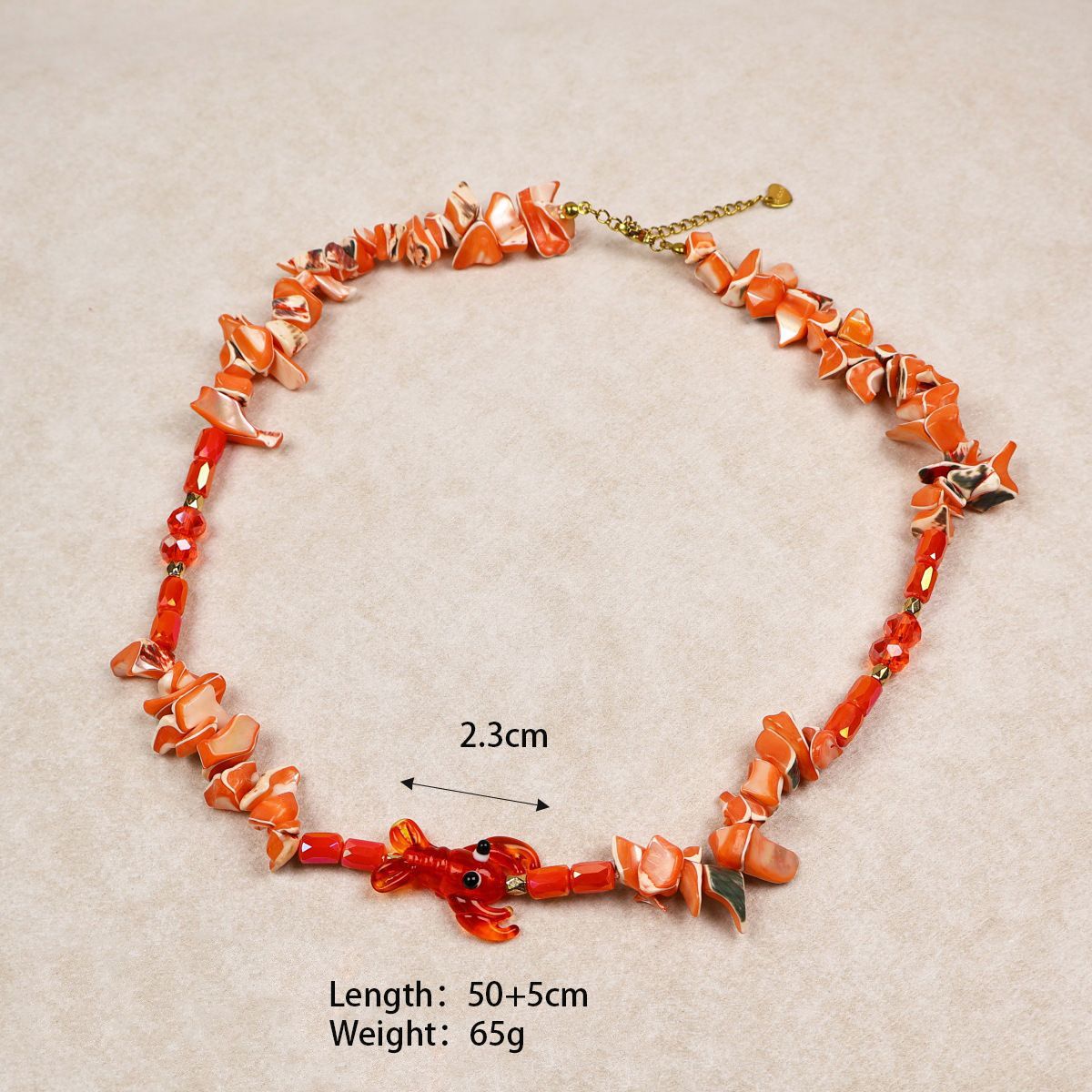4:Lobster-necklace orange