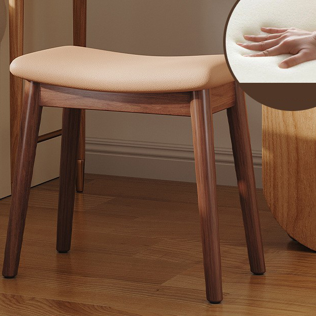 Walnut-Light Brown-Saddle Stool