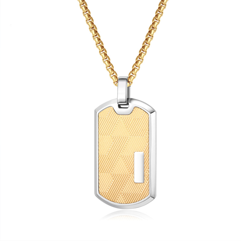 4:Gold pendant gold necklace 60cm