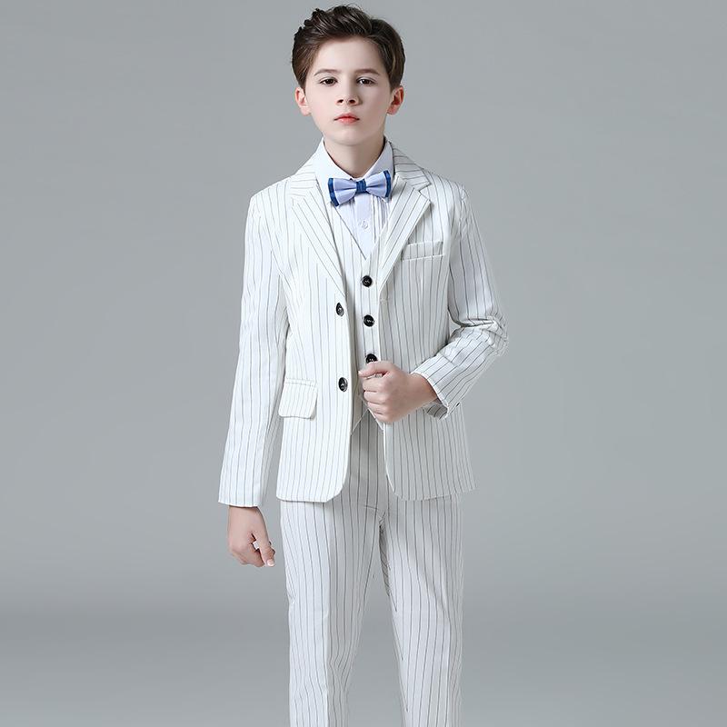 White vertical striped single coat