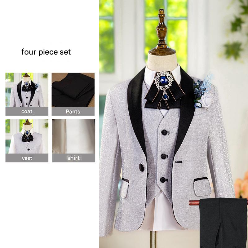 A 4-piece silver sequin set