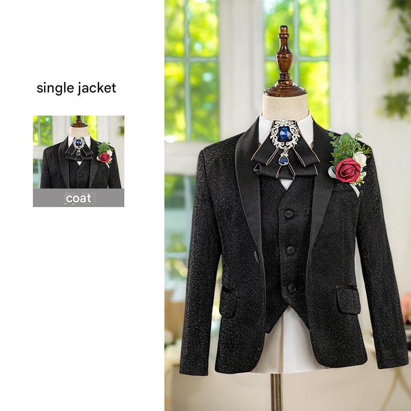 V black sequined coat