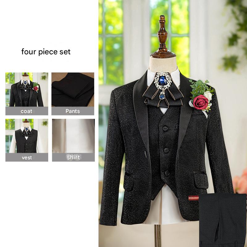 Black sequin 4-piece set