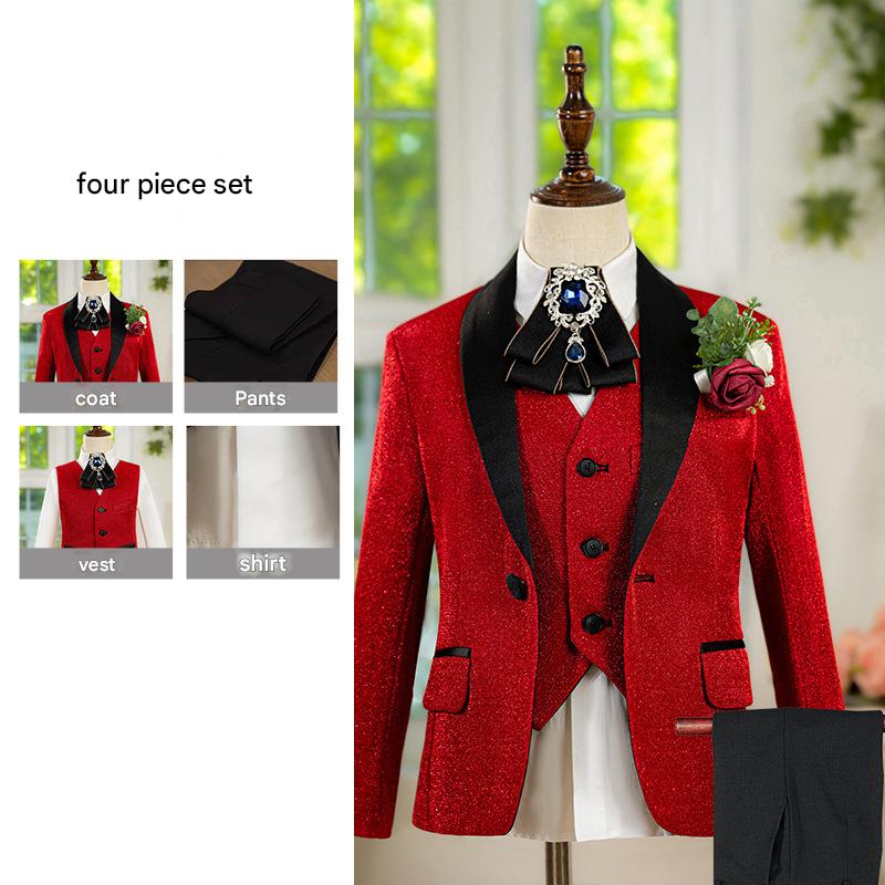 A 4-piece set of red sequins