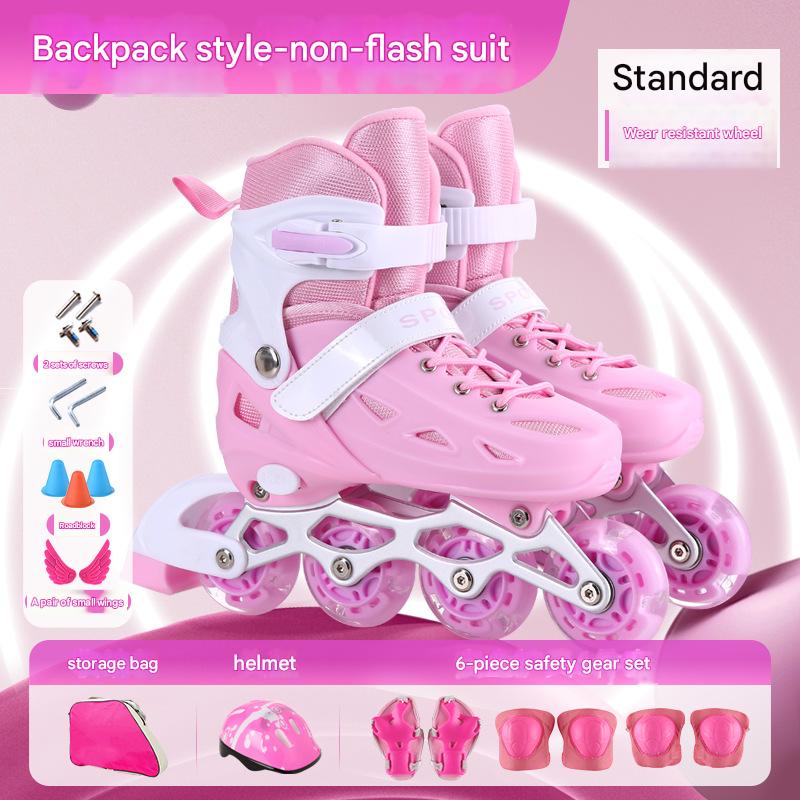 Pink standard non-flash backpack set--(including backpack   helmet   protective gear)
