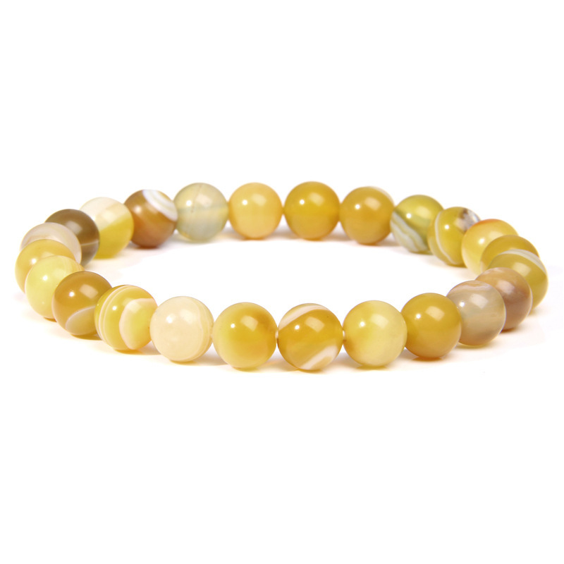 25:Lemon yellow striped agate