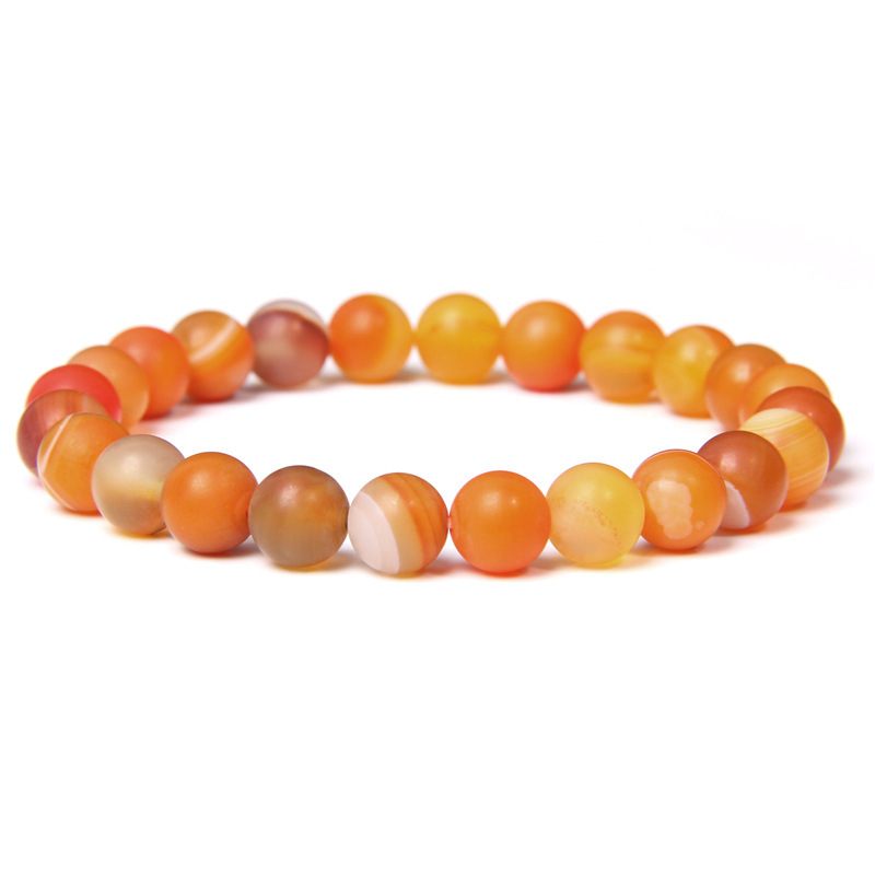 Frosted orange striped agate