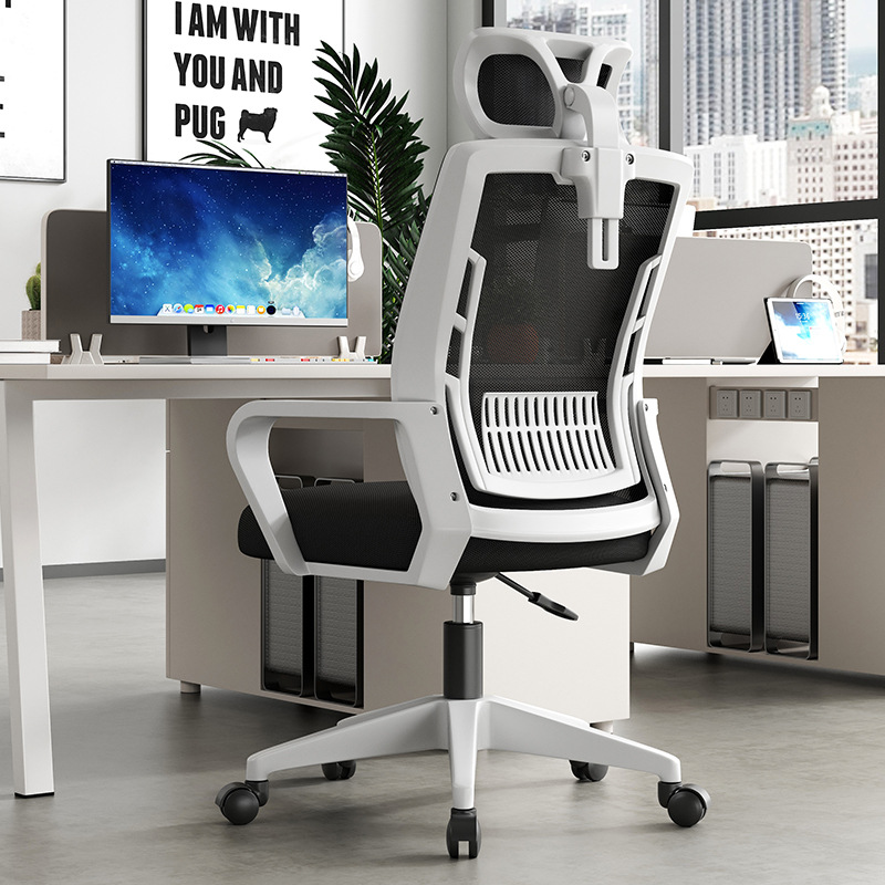 Style 3 white frame black mesh   headrest