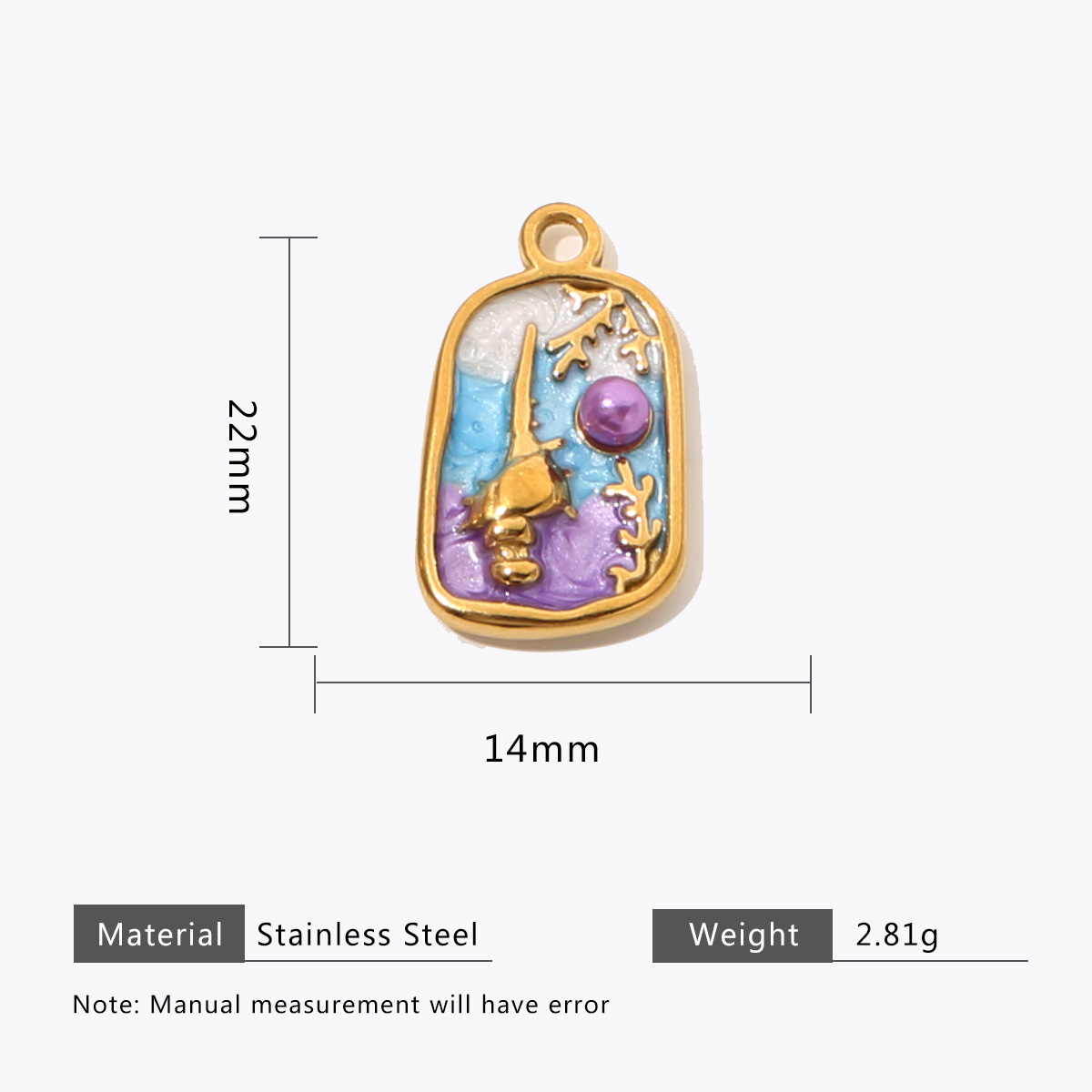 5:Long conch dot purple pearl