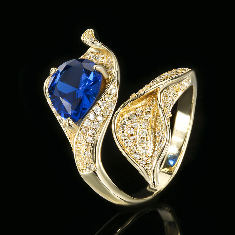 Blue spinel 113# ring