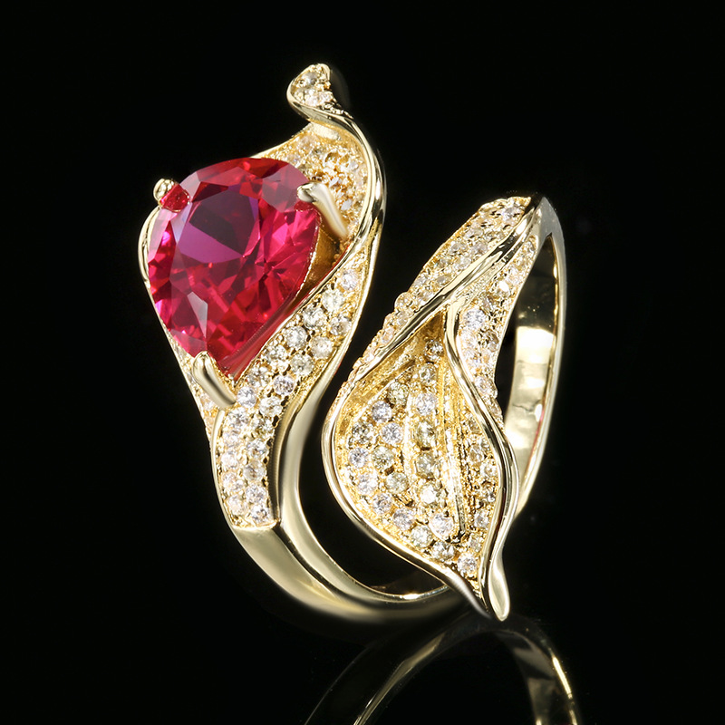 2:Red corundum 5 # Ring