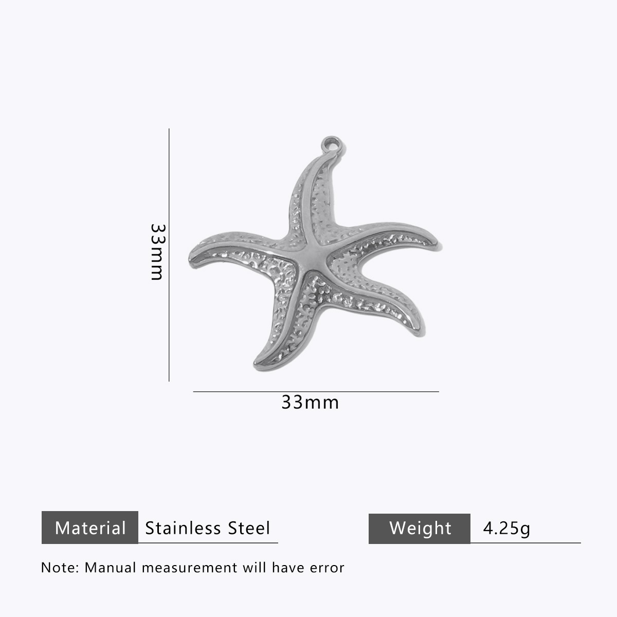 4:Steel colored twisted starfish