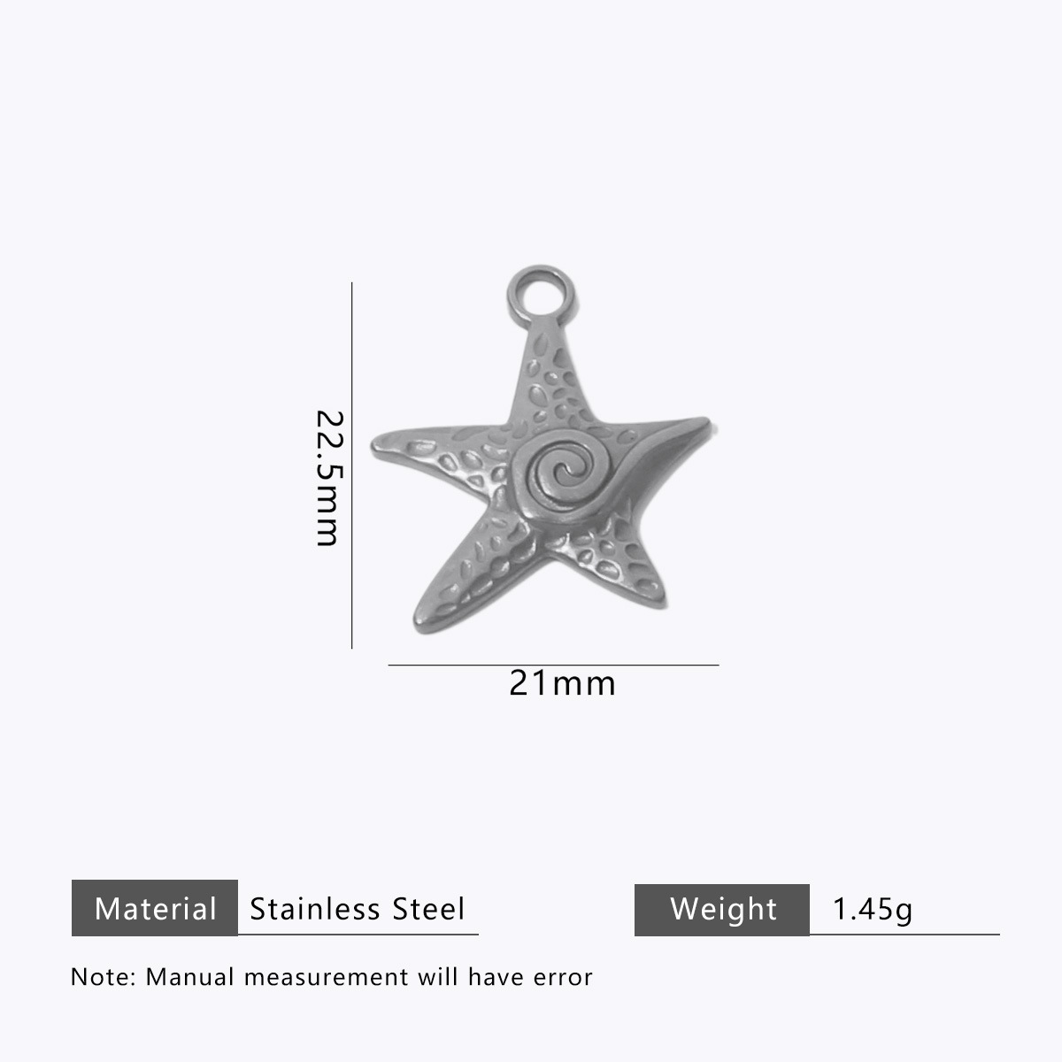 5:Steel color small starfish