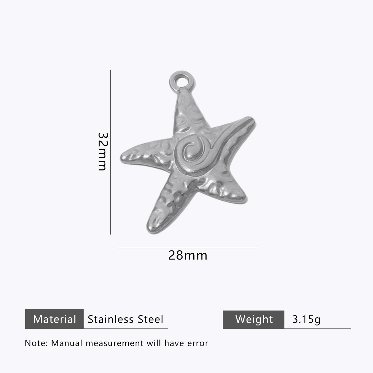 6:Steel color large starfish