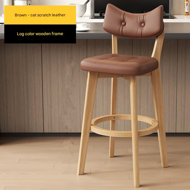 Brown cat scratch skin Solid wood frame