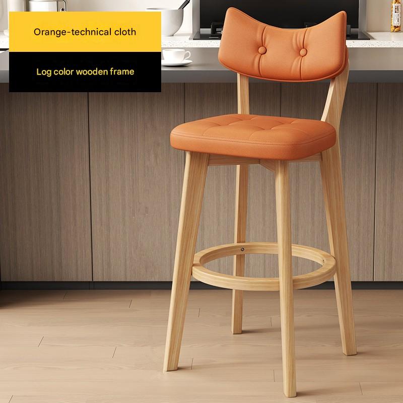 Orange Technology fabric Solid wood frame