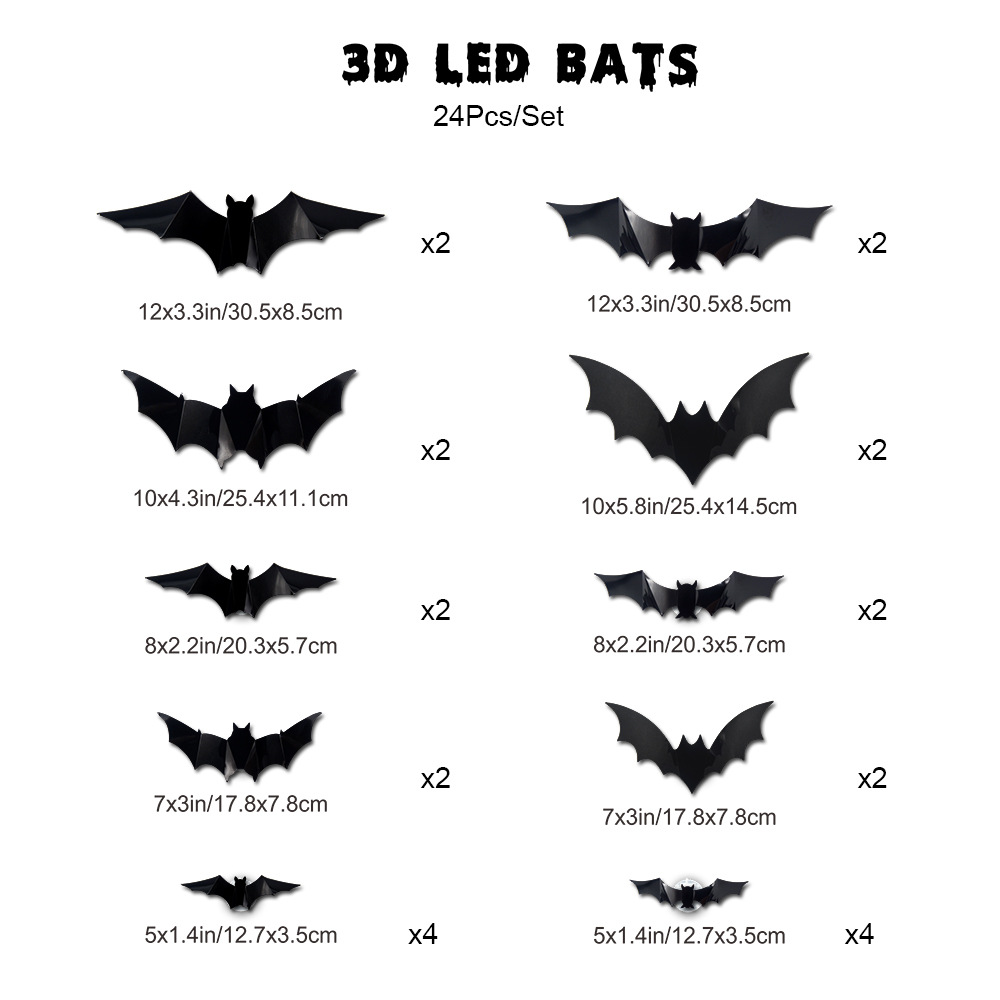 Night light bats: 24 bats   24 lights