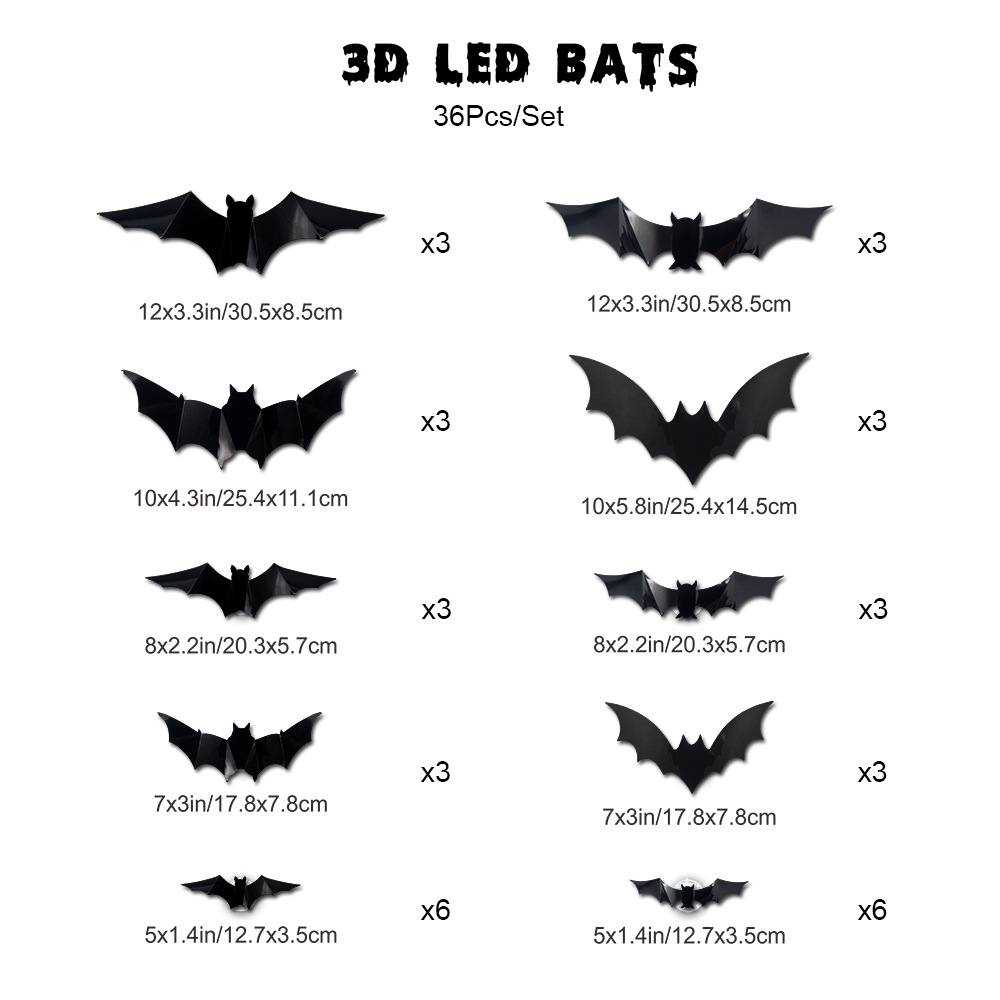Night light bats: 36 bats   36 lights