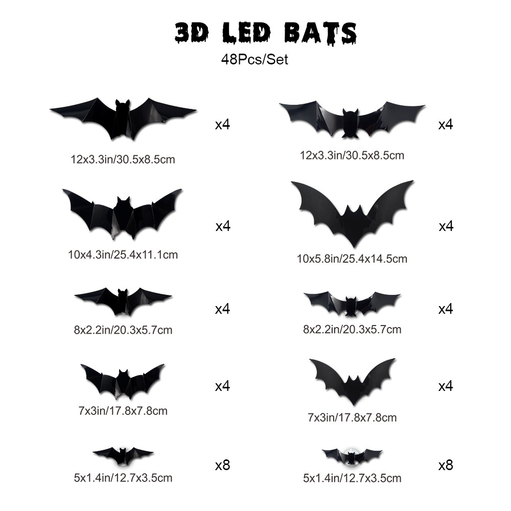Night light bats: 48 bats   48 lights