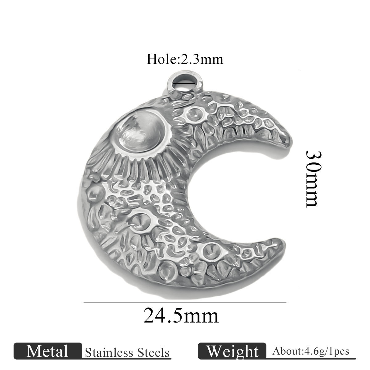 6:Steel-colored hydraulic moon