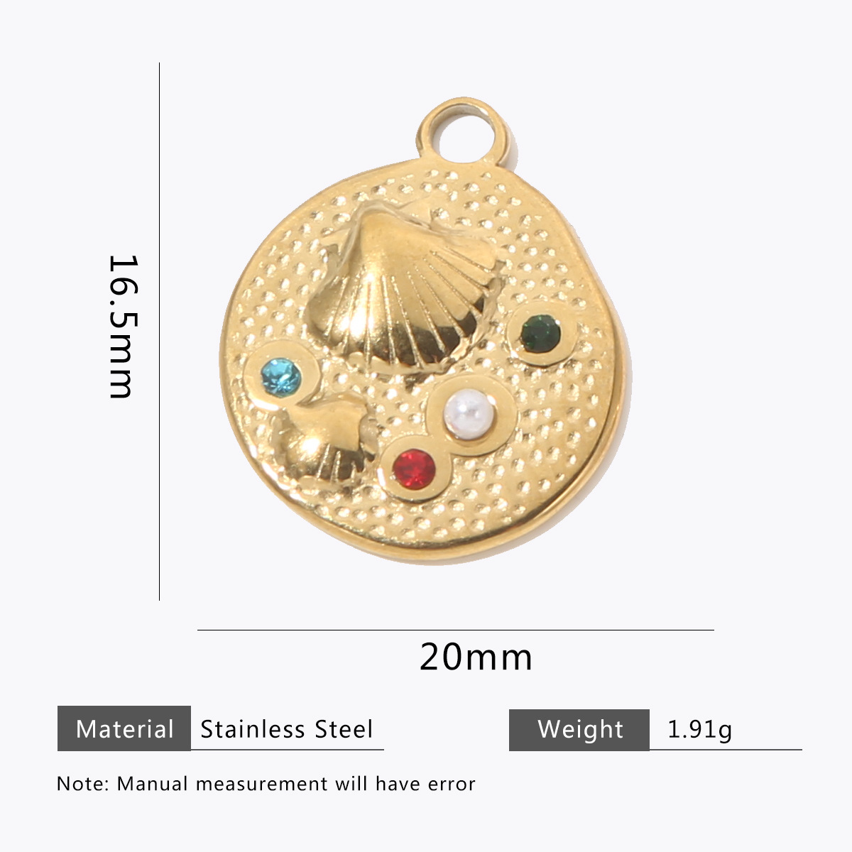 2:Round shell colored diamonds