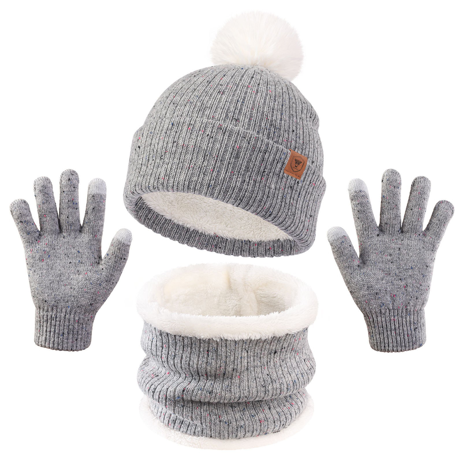 0756 gray children's three-piece set