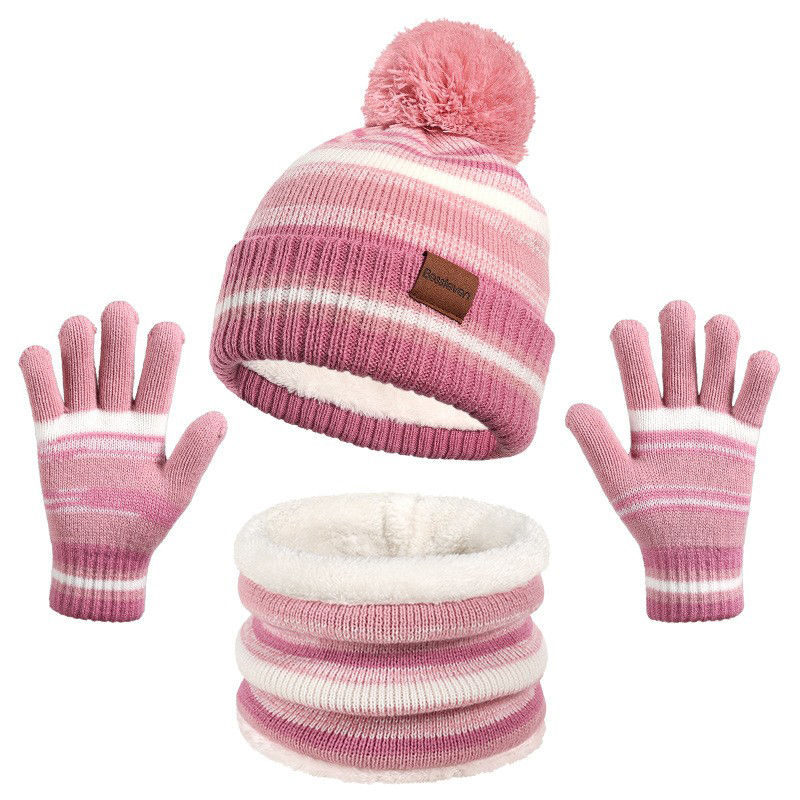0038 pink children's three-piece set
