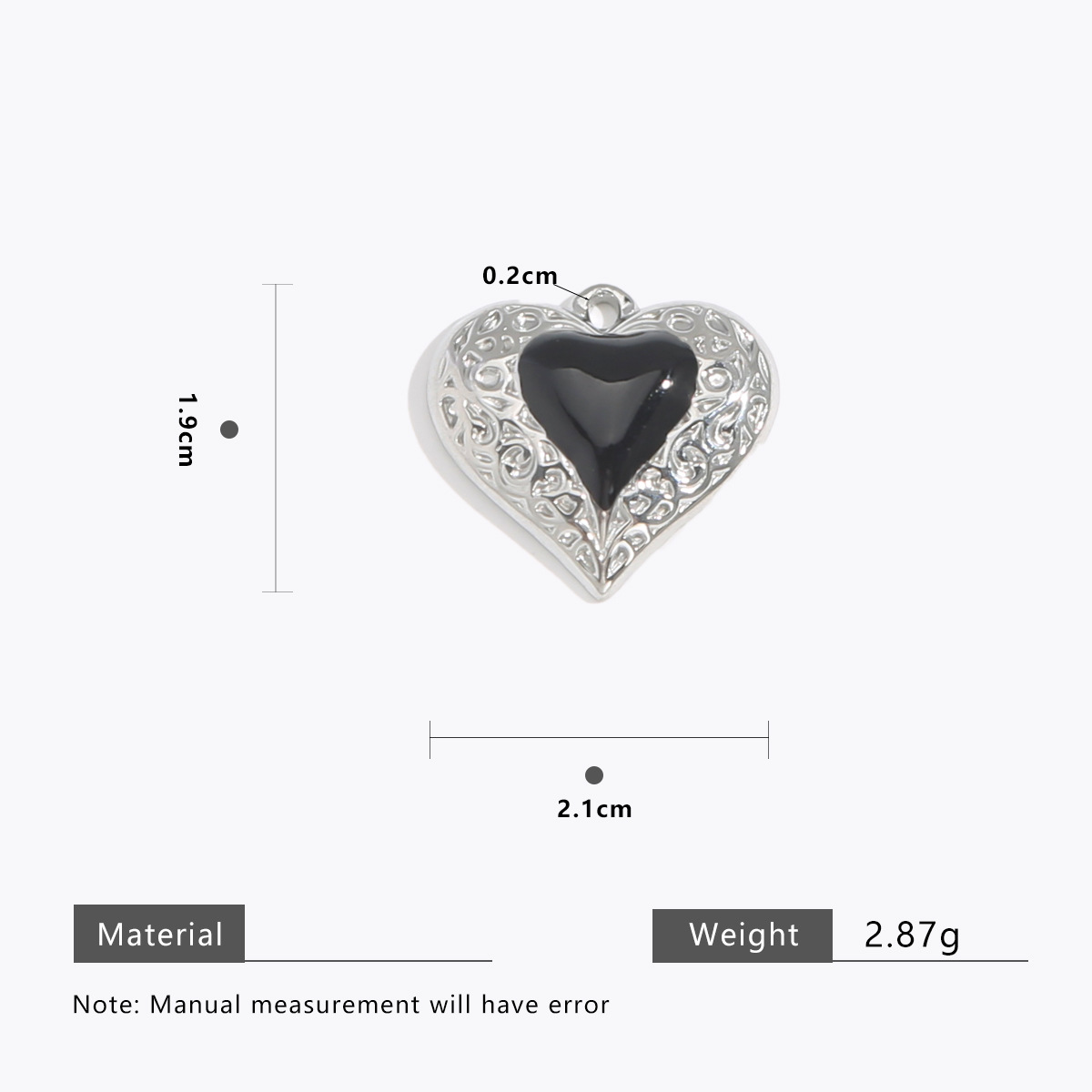 7:Spade heart steel color