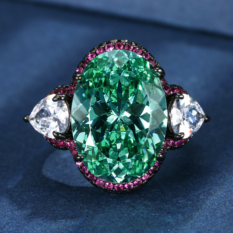 1:Black gold para green ring