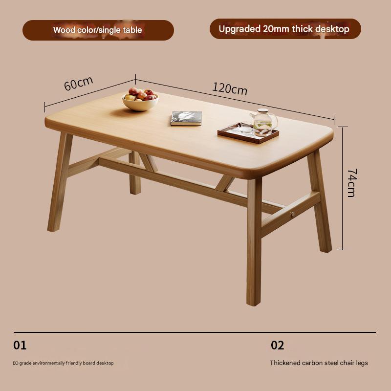 20mm thickened desktop] 120*60*76cm (log color)