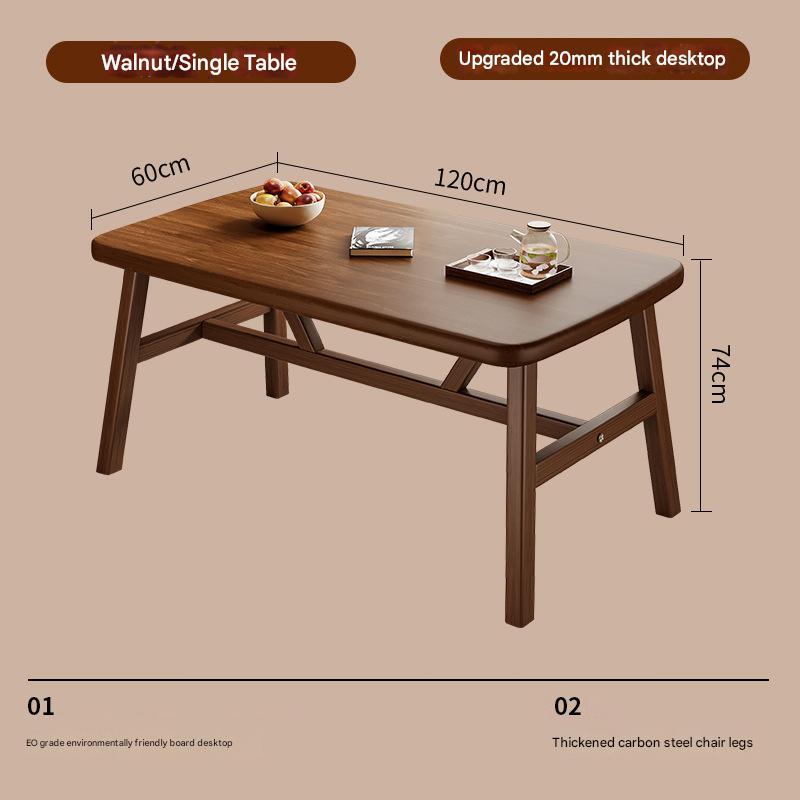 20mm thickened desktop] 120*60*76cm (walnut color)