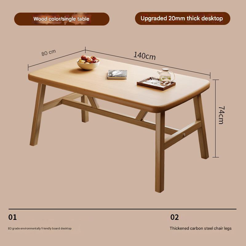 20mm thickened desktop] 140*80*76cm (log color)