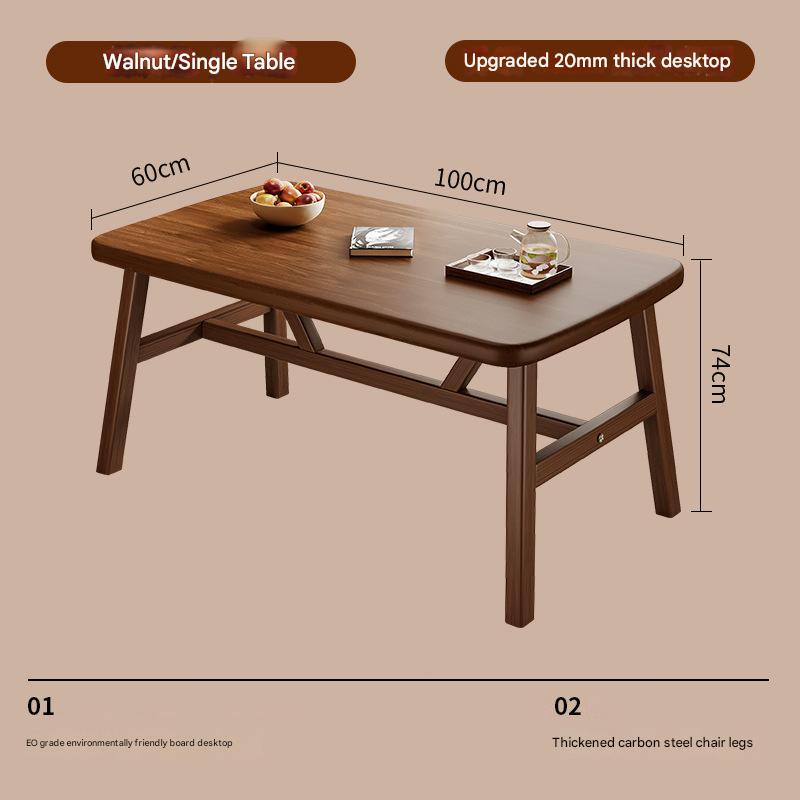 20mm thickened desktop] 100*60*76cm (walnut color). door-to-door delivery