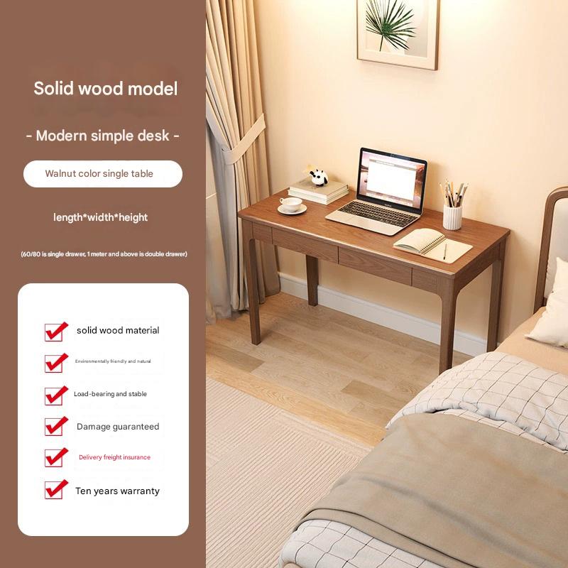 Walnut color single table