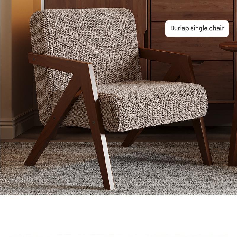 Grain cotton and linen fabric [walnut color feet]